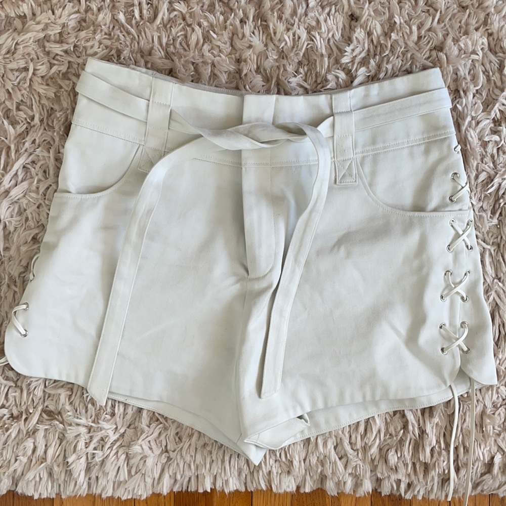IRO Paris | high wasted shorts w/ side lace tie